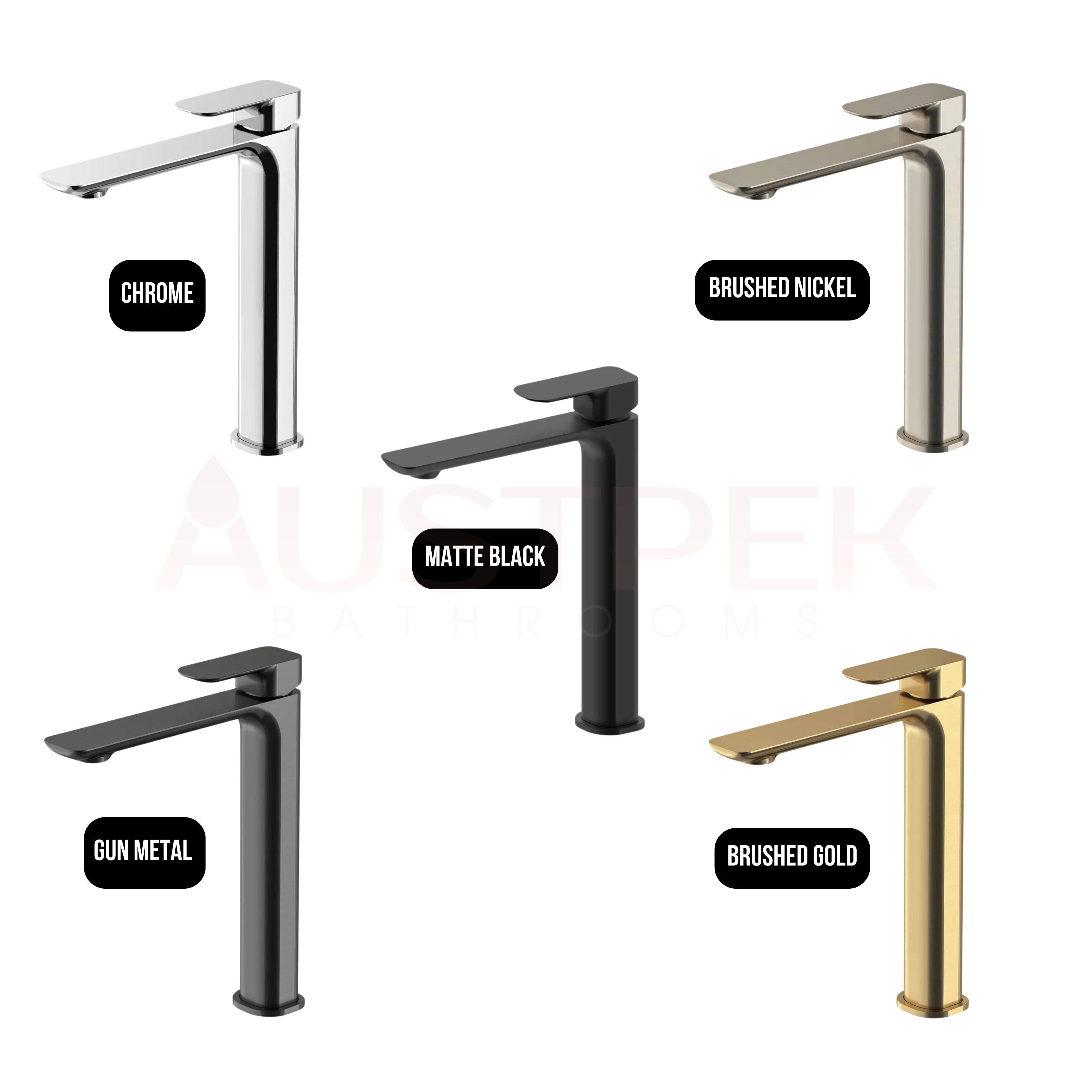 OSKAR TALL BASIN MIXER 281MM BRUSHED NICKEL