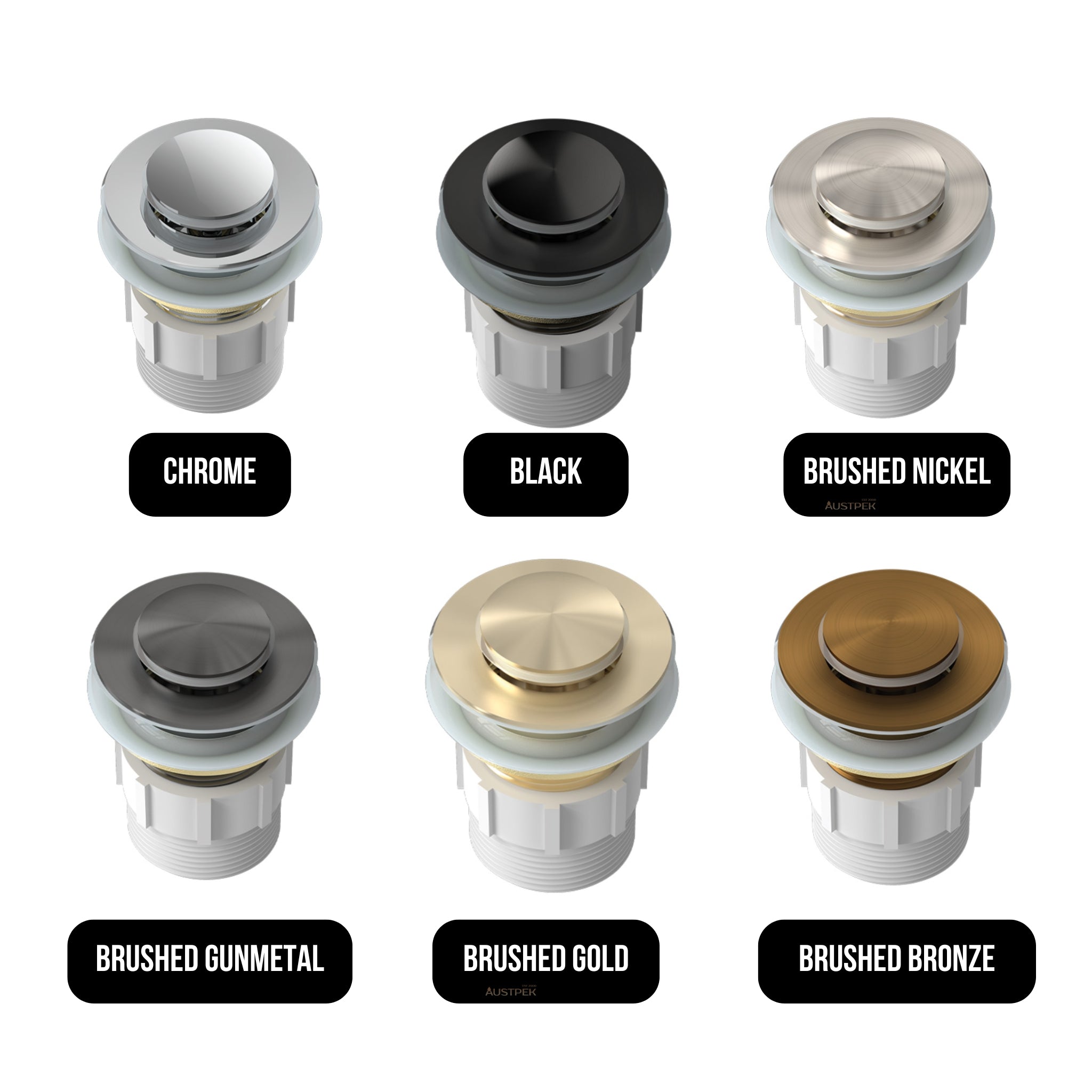 FELTON COLLECTION POP-UP WASTE NON-OVERFLOW BRUSHED BRONZE 32MM