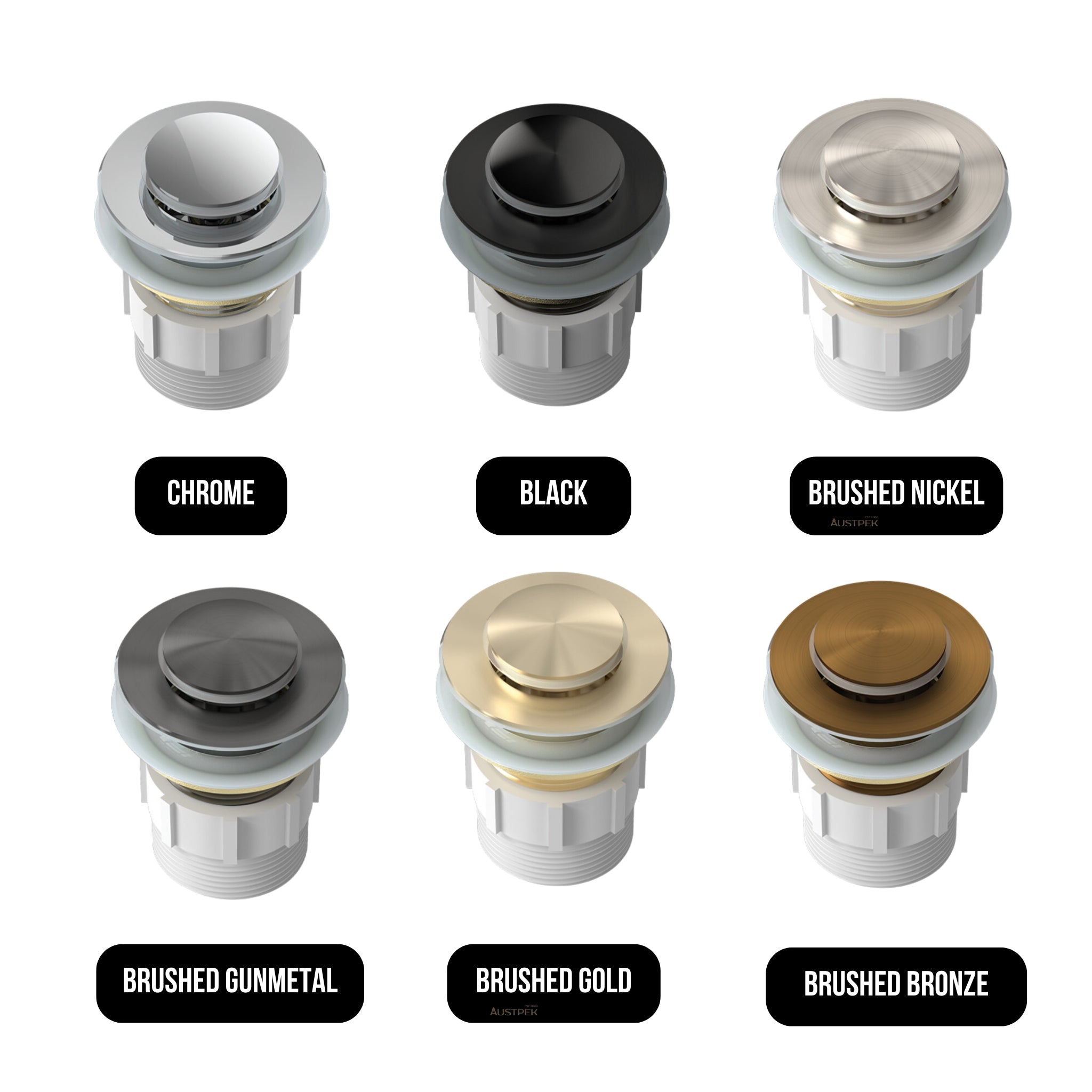 FELTON COLLECTION POP-UP WASTE WITH OVERFLOW BRUSHED BRONZE 32MM
