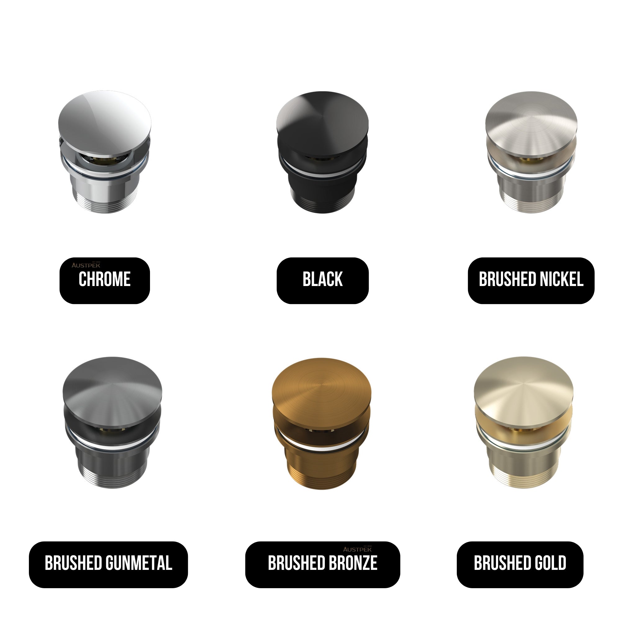 FELTON COLLECTION POP-UP WASTE NON-OVERFLOW BRUSHED BRONZE 40MM