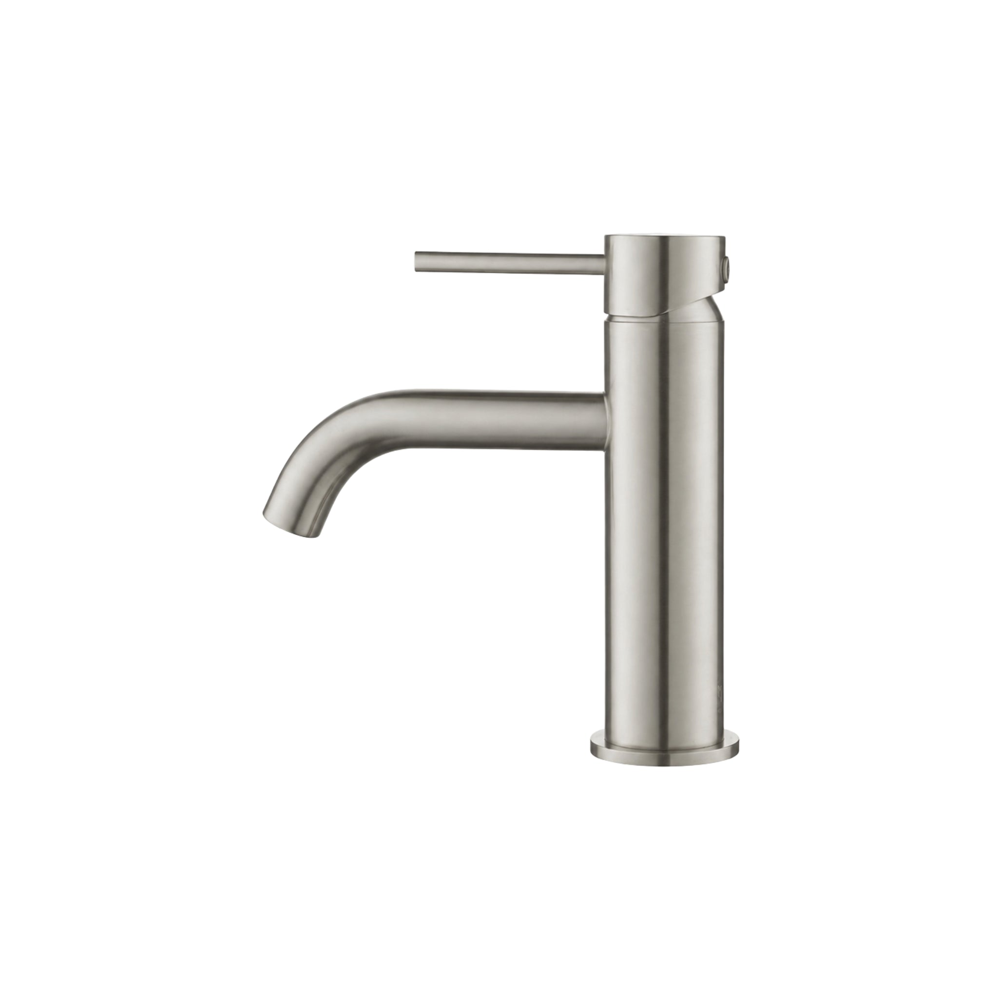 VITO BASIN MIXER WITH CURVED SPOUT BRUSHED NICKEL