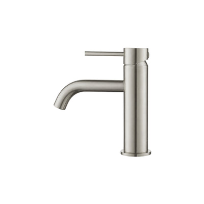 VITO BASIN MIXER WITH CURVED SPOUT BRUSHED NICKEL