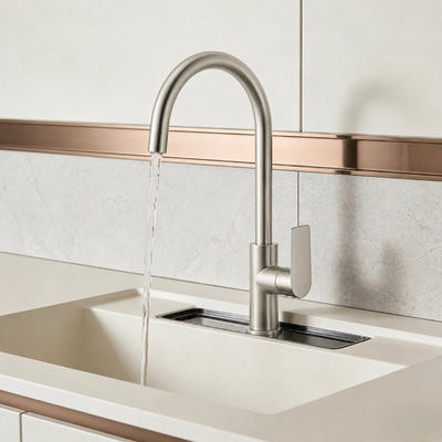 VITO KITCHEN SINK MIXER 377MM BRUSHED NICKEL