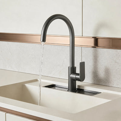 VITO KITCHEN SINK MIXER 377MM GUN METAL