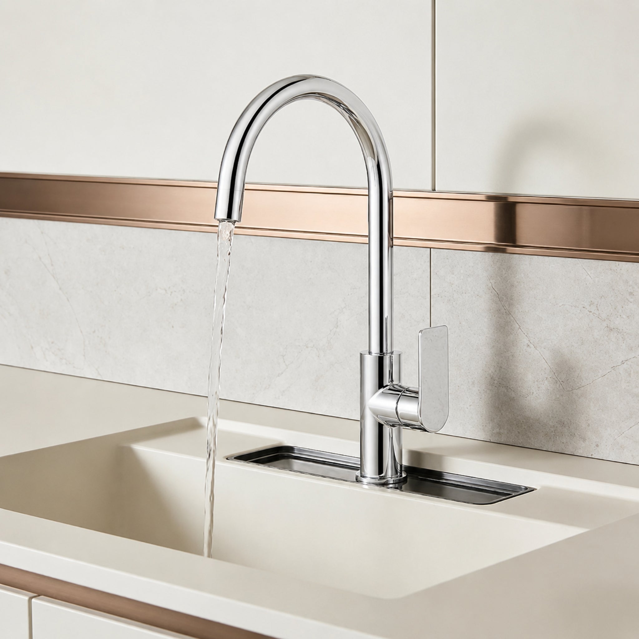 VITO KITCHEN SINK MIXER 377MM CHROME