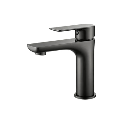 VITO BASIN MIXER WITH FLAT SPOUT GUN METAL