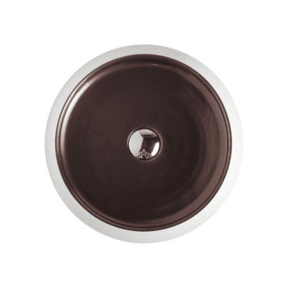 MERCIO TRIER ROUND ABOVE COUNTER BASIN BRONZE WITH ART MATTE WHITE 410MM