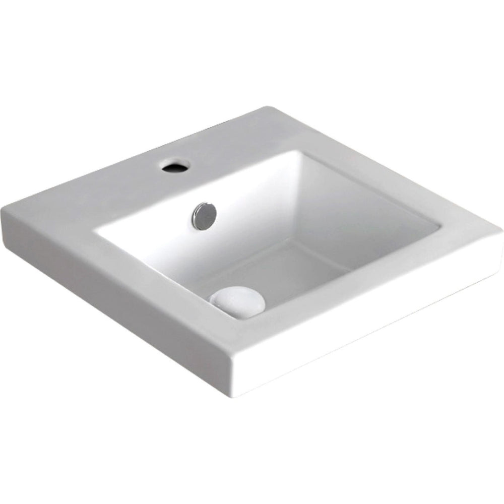 FIENZA ALISON SEMI-INSET BASIN GLOSS WHITE 405MM