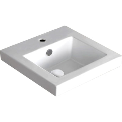 FIENZA ALISON SEMI-INSET BASIN GLOSS WHITE 405MM