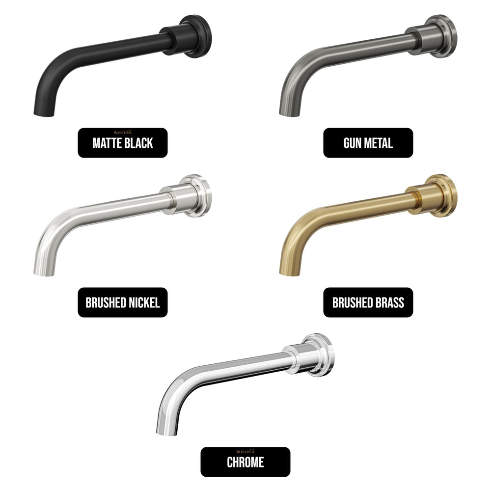 LINSOL TRE BATH SPOUT 205MM BRUSHED BRASS