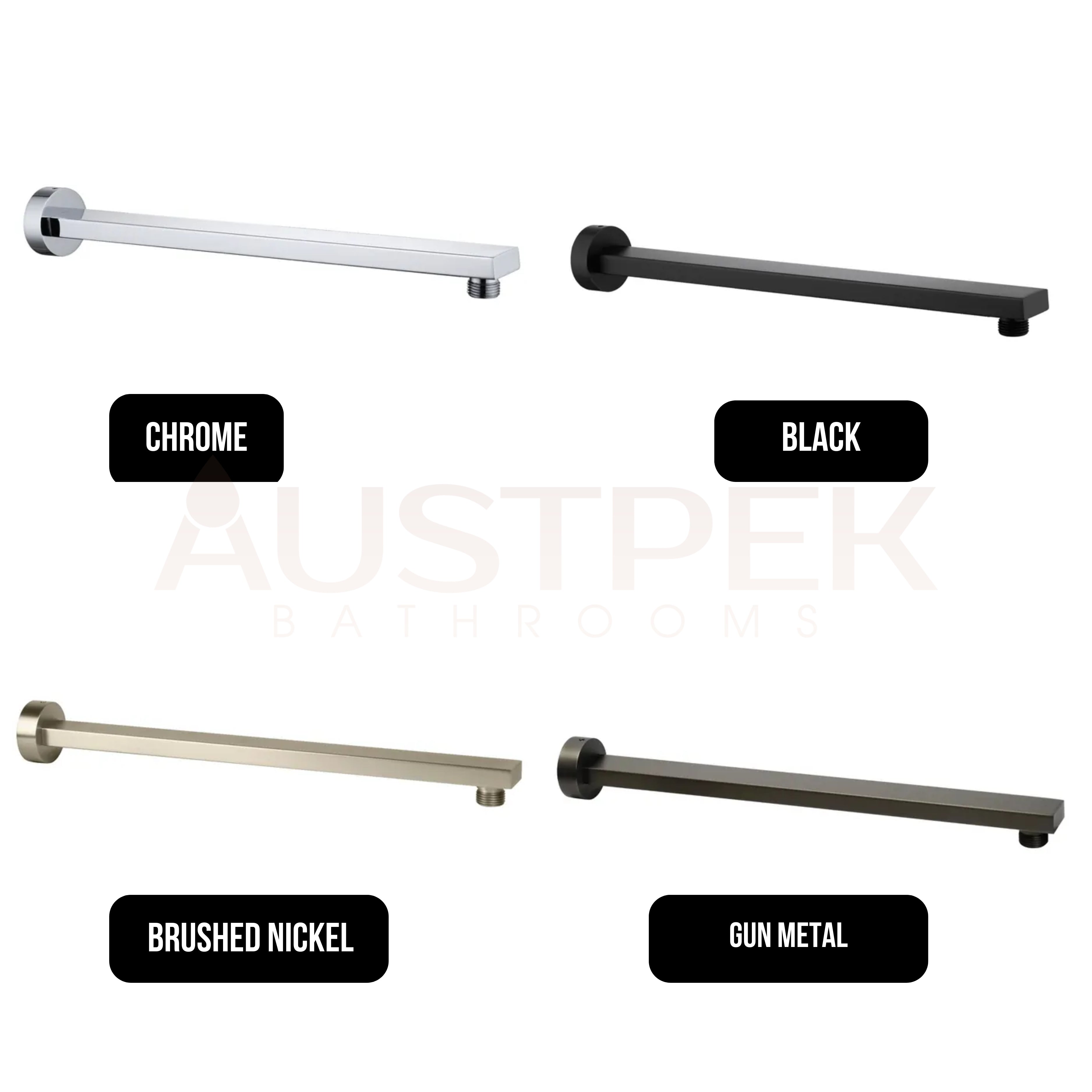 INSPIRE TARAN WALL SHOWER ARM 400MM GUN METAL