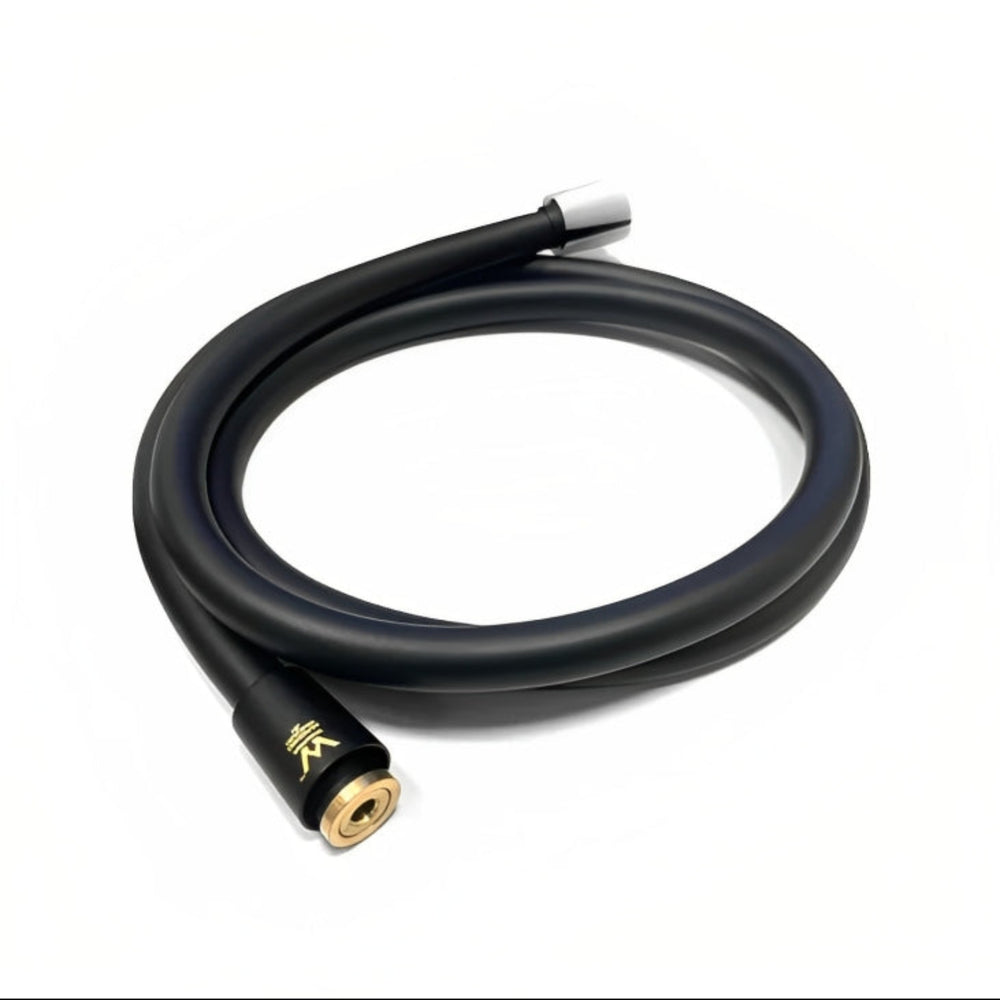 INSPIRE TARAN TWIN SHOWER ON RAIL WITH SINGLE HOSE TOP INLET 250MM MATTE BLACK