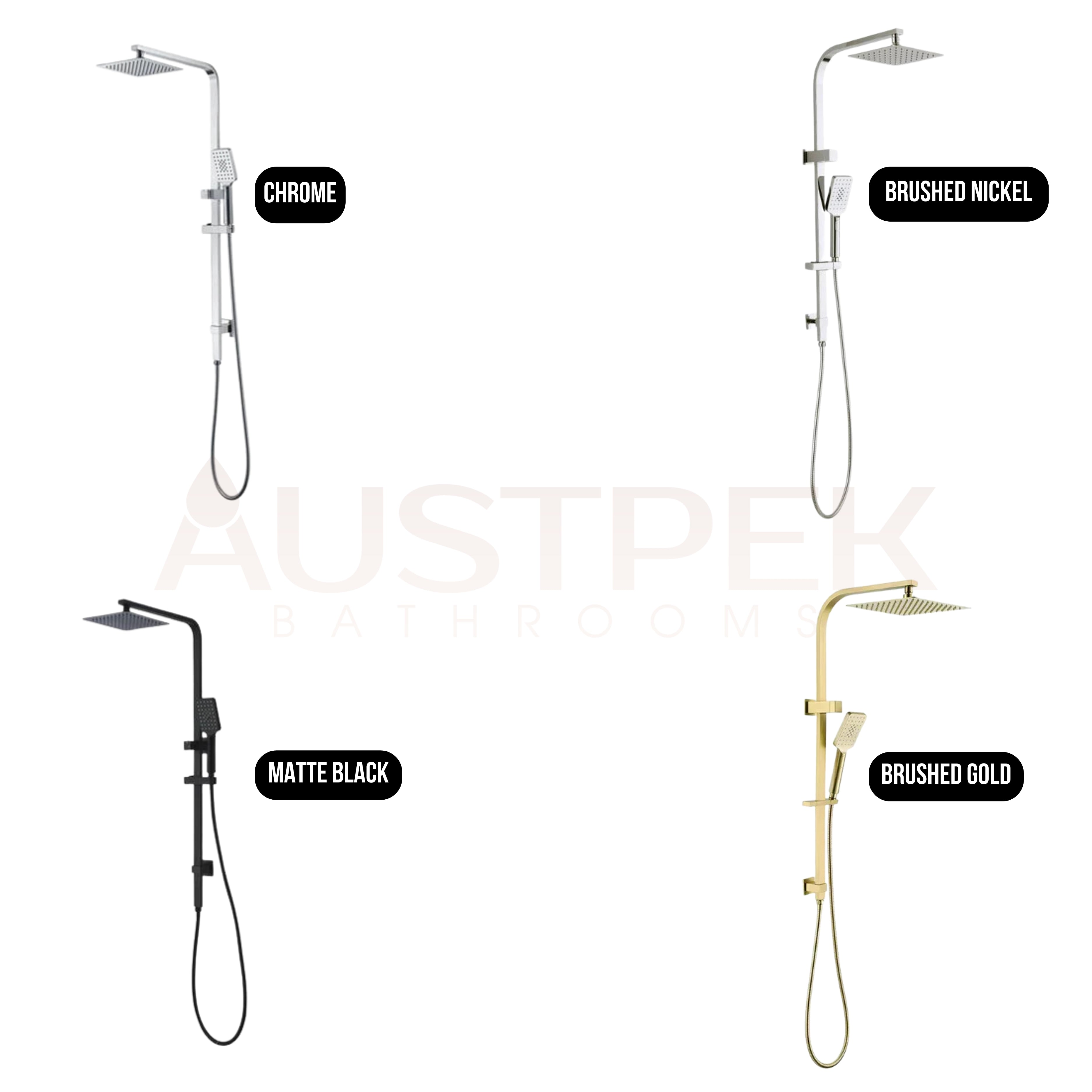 INSPIRE TARAN COMBO SHOWER SET WITH SINGLE HOSE 250MM BRUSHED GOLD (TOP INLET)