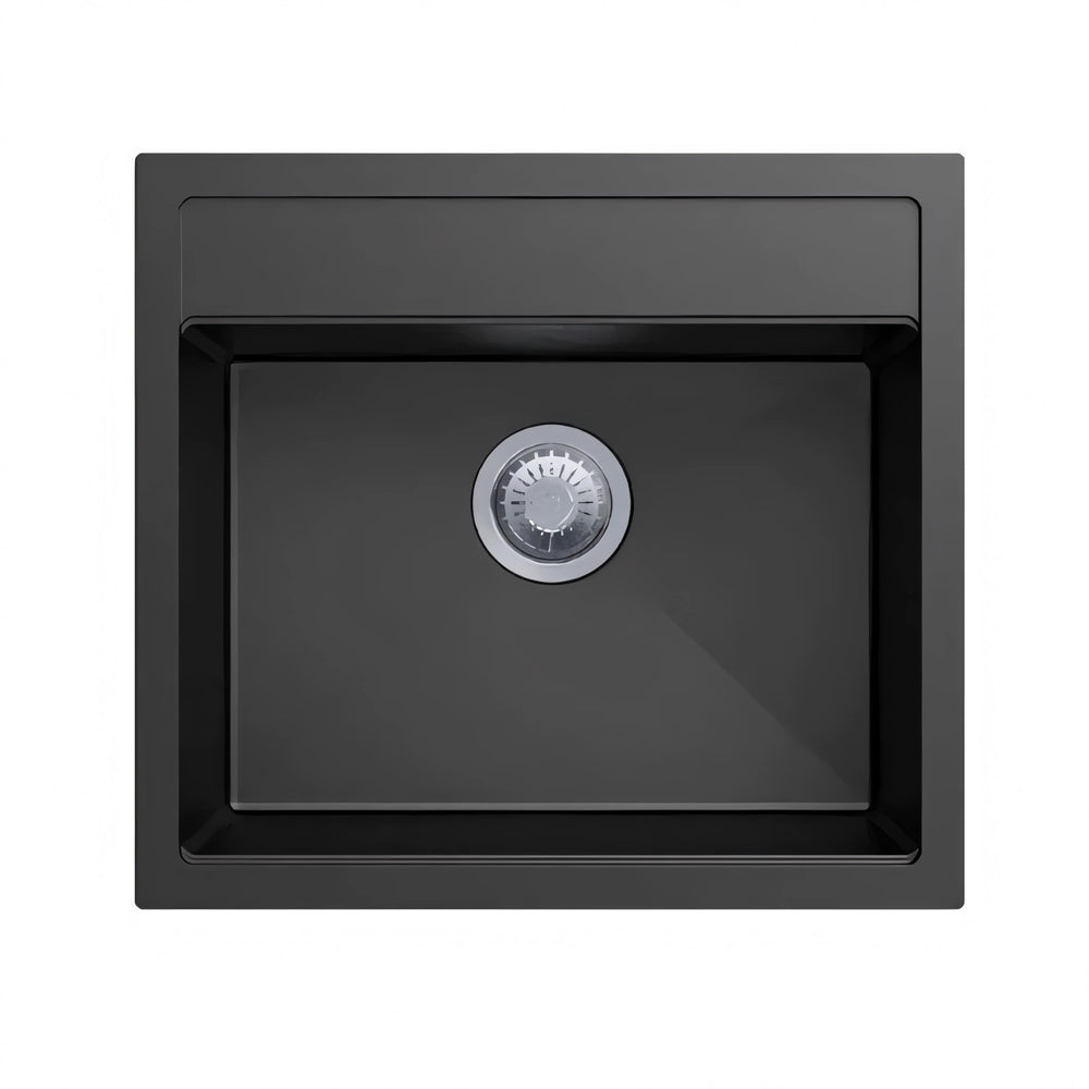 CARYSIL  SINGLE BOWL GRANITE KITCHEN SINK BLACK 560MM