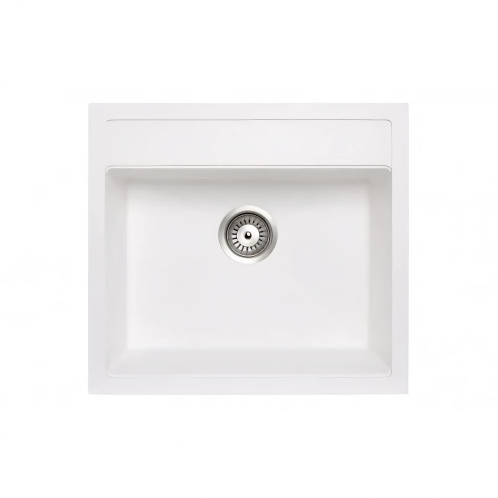 CARYSIL  SINGLE BOWL GRANITE KITCHEN SINK WHITE 560MM
