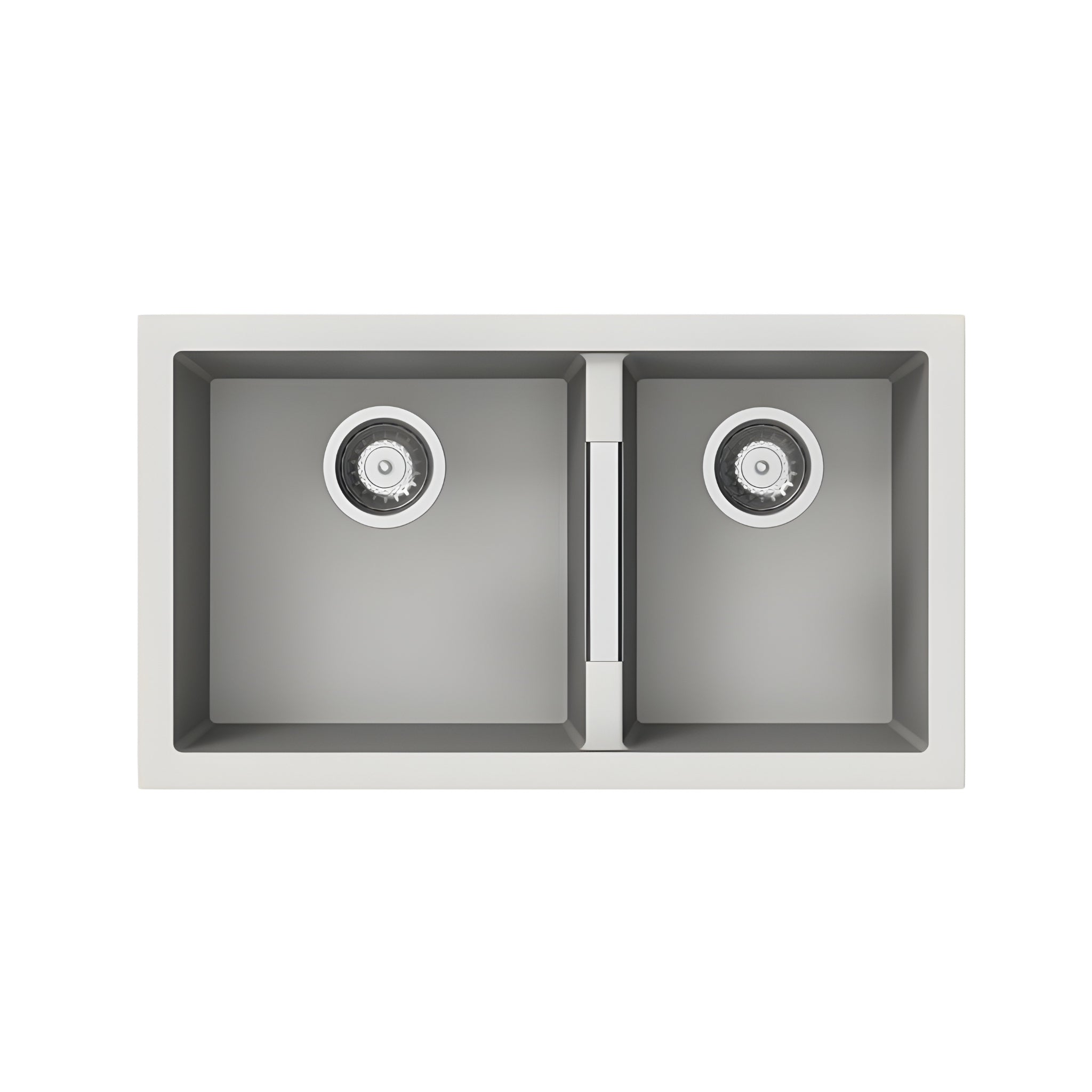 AQUAPERLA CARYSIL MAPLES GRANITE DOUBLE BOWL KITCHEN SINK WHITE 786MM