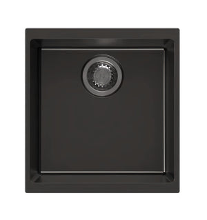 AQUAPERLA  SINGLE BOWL SINK BLACK GRANITE 430MM
