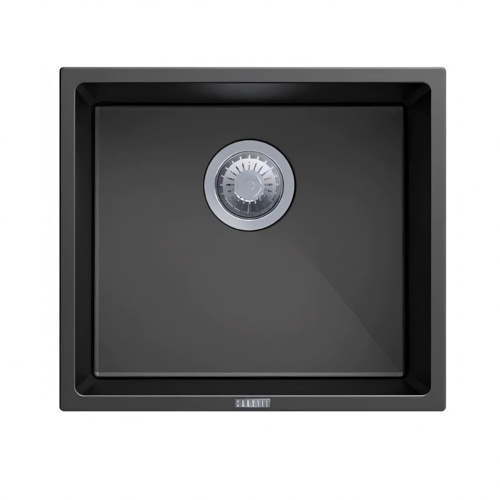 CARYSIL  SINGLE BOWL GRANITE STONE KITCHEN SINK BLACK 457MM