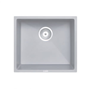 AQUAPERLA  SINGLE BOWL GRANITE STONE KITCHEN SINK CONCRETE GREY 457MM