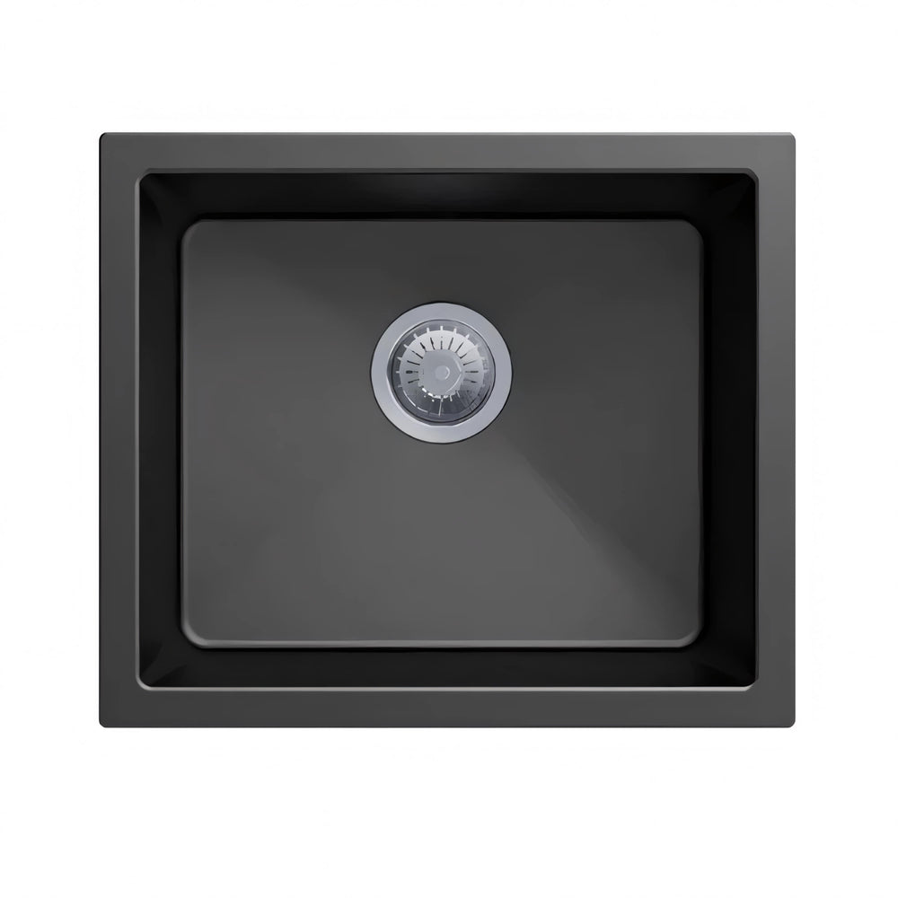 CARYSIL  SINGLE BOWL GRANITE KITCHEN SINK BLACK 533MM