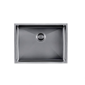 AQUAPERLA T304 HANDMADE SINGLE BOWL LAUNDRY SINK GUN METAL GREY 600MM