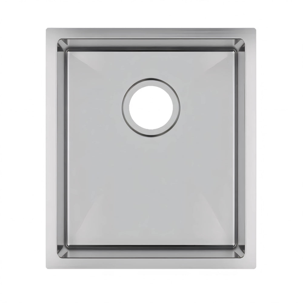 AQUAPERLA T304 HANDMADE SINGLE BOWL SINK STAINLESS STEEL SINK 390MM