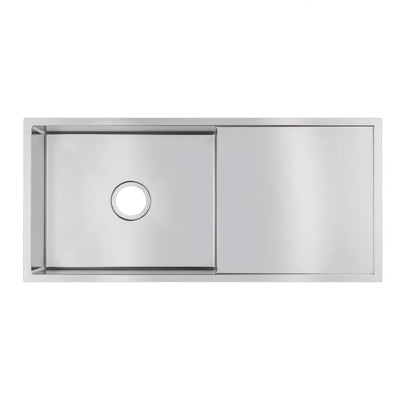 AQUAPERLA T304 TOP/UNDERMOUNT SINGLE BOWL HANDMADE SINK STAINLESS STEEL 960MM