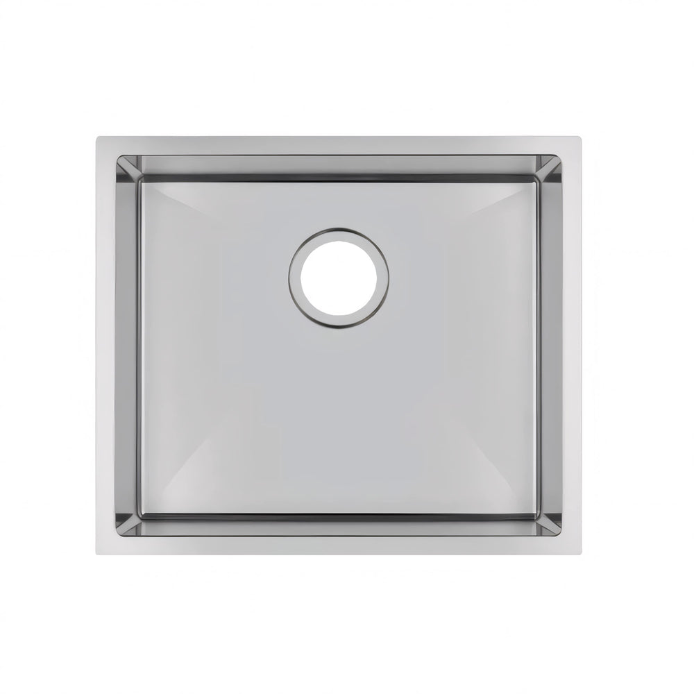 AQUAPERLA T304 HANDMADE STAINLESS STEEL SINGLE BOWL LAUNDRY SINK 510MM
