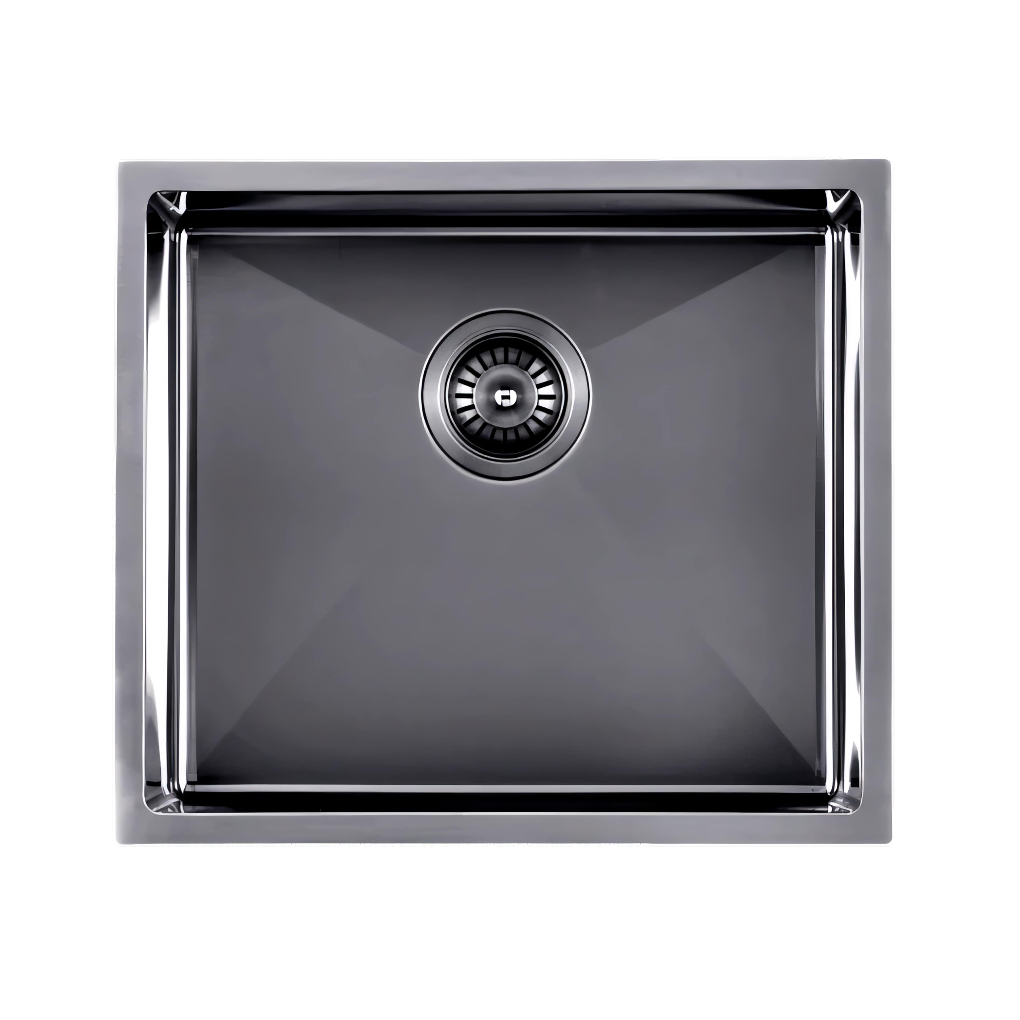 AQUAPERLA T304 HANDMADE SINGLE BOWL LAUNDRY SINK BRUSHED GOLD 510MM