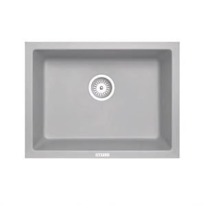 AQUAPERLA  SINGLE BIG BOWL GRANITE KITCHEN SINK CONCRETE GREY 610MM