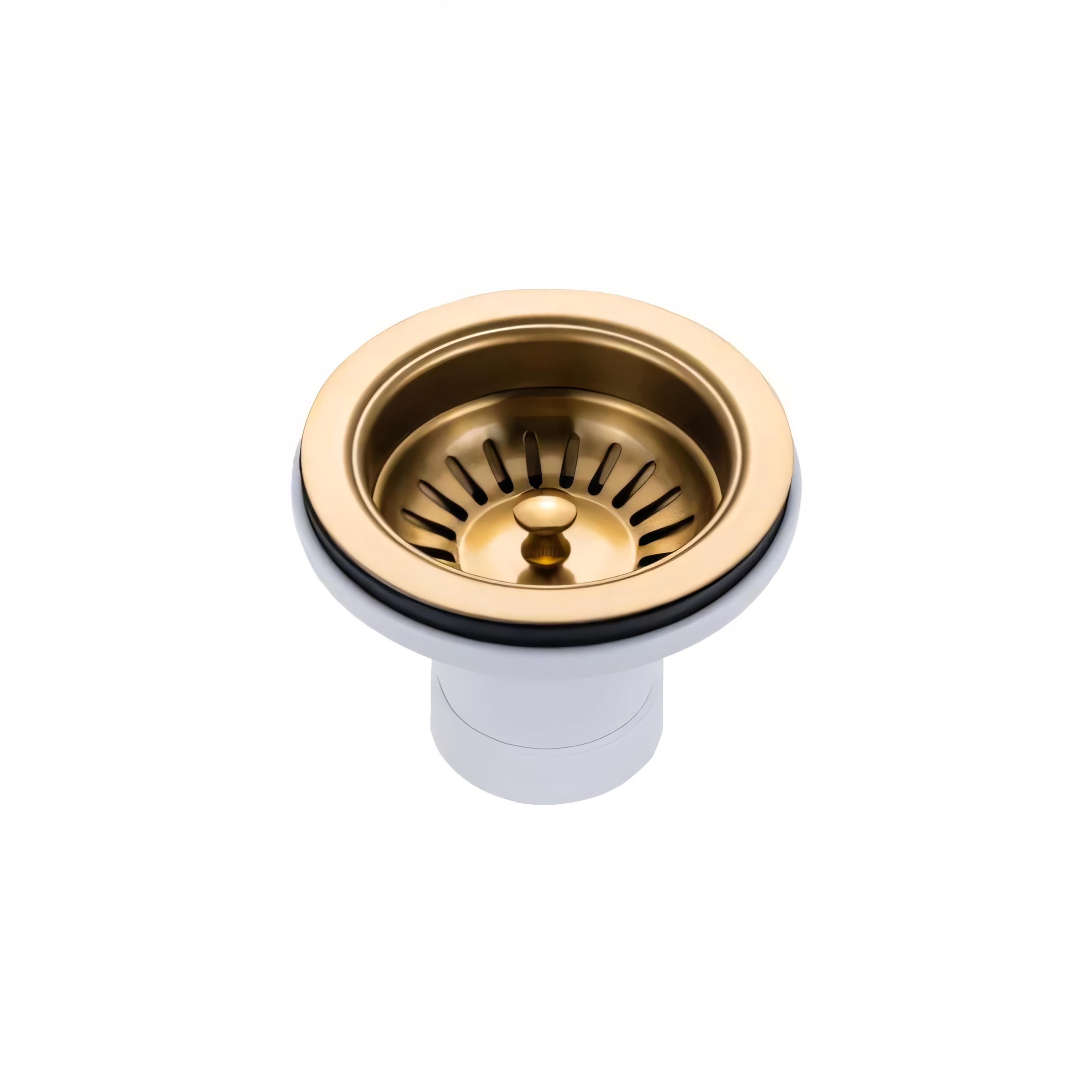 AQUAPERLA T304 HANDMADE SINGLE BOWL SINK BRUSHED GOLD 440MM