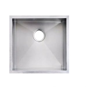 AQUAPERLA T304 HANDMADE SINGLE BOWL SATIN STAINLESS STEEL SINK 440MM