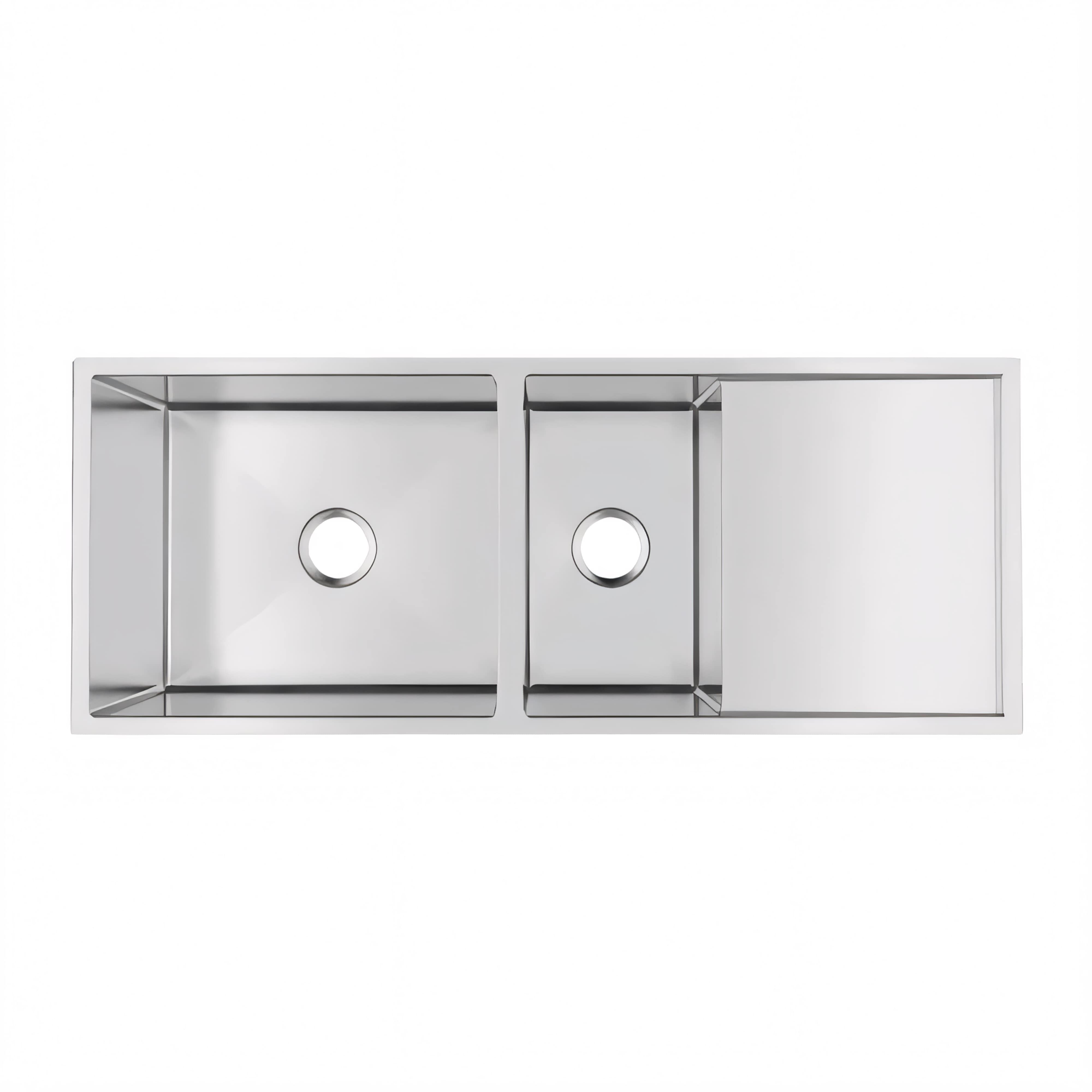 AQUAPERLA T304 UNDERMOUNT ONE AND HALF DOUBLE BOWL SINK STAINLESS STEEL 1160MM