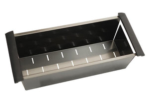 AQUAPERLA STAINLESS KITCHEN SINK COLANDER GUN METAL 450MM