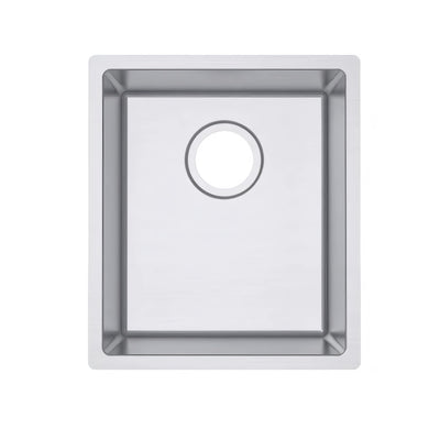 AQUAPERLA T304 HANDMADE SINGLE BOWL KITCHEN SINK STAINLESS STEEL 380MM