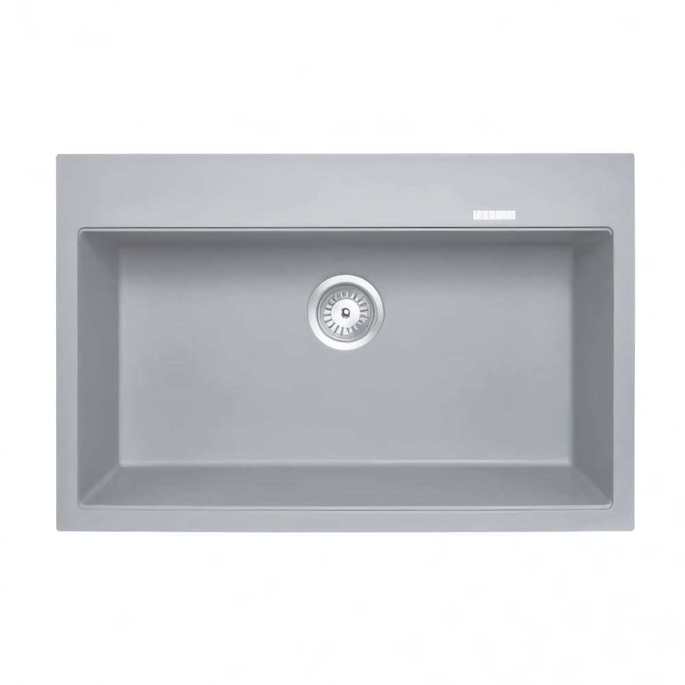 AQUAPERLA  SINGLE BOWL GRANITE STONE KITCHEN SINK CONCRETE GREY 780MM