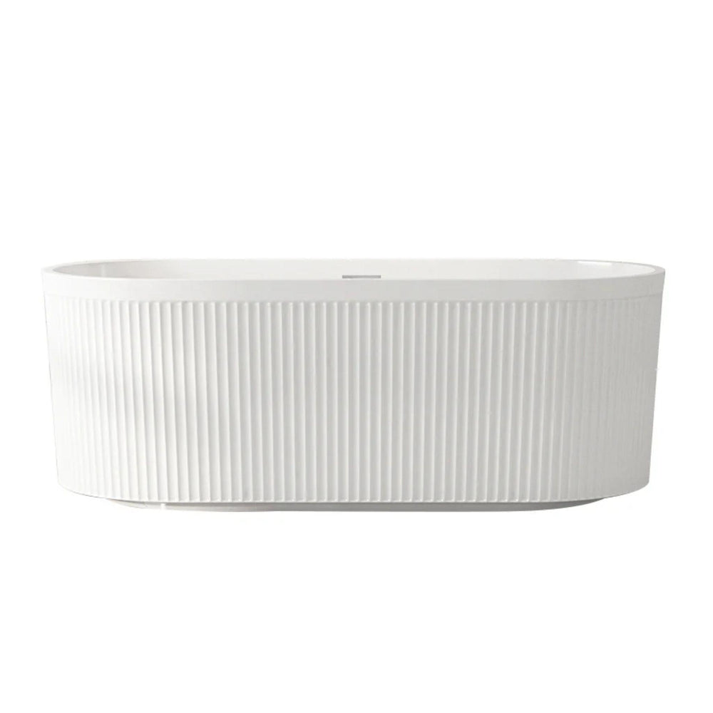 MERCIO TYLER FLUTED FREESTANDING BATHTUB GLOSS WHITE (AVAILABLE IN 1500MM AND 1700MM)