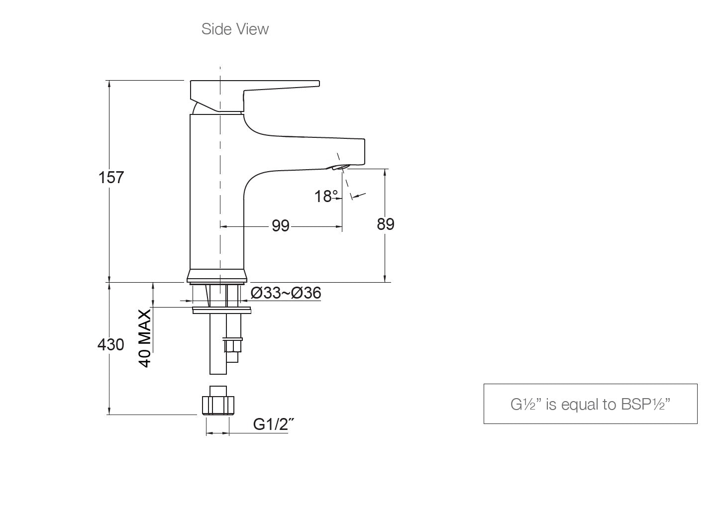 KOHLER TAUT BASIN MIXER CHROME