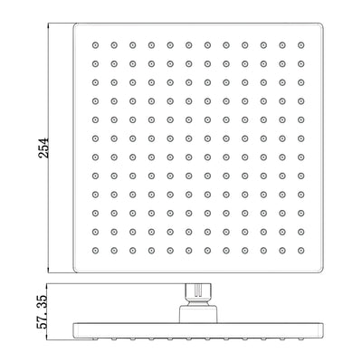IKON ROSA SHOWER HEAD 254MM BRUSHED NICKEL