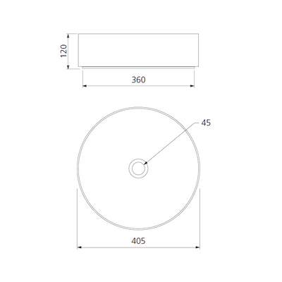 OLIVERI TERZOFOCO ROUND SHORT COUNTER TOP BASIN OLIVE GREEN 405MM