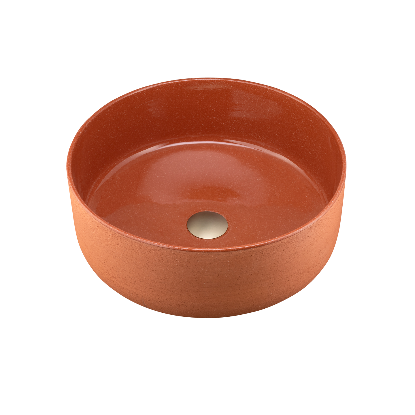 OLIVERI TERZOFOCO ROUND COUNTER TOP BASIN RED CLAY 420MM