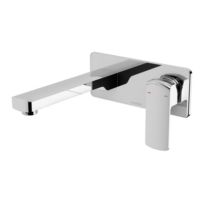 PHOENIX TEVA LEAD FREE WALL BASIN / BATH MIXER SET WITH TRIM KIT AND BODY 200MM CHROME