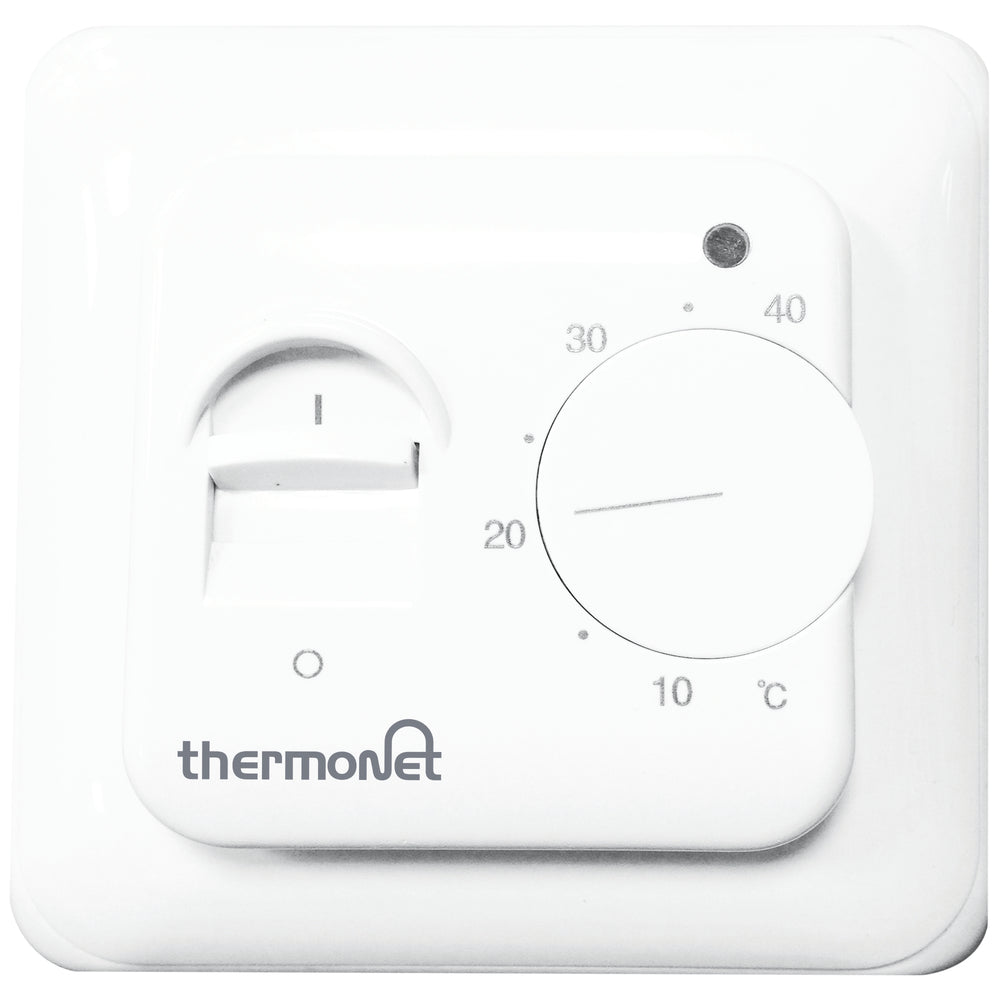 THERMOGROUP THERMOTOUCH MANUAL THERMOSTAT WHITE