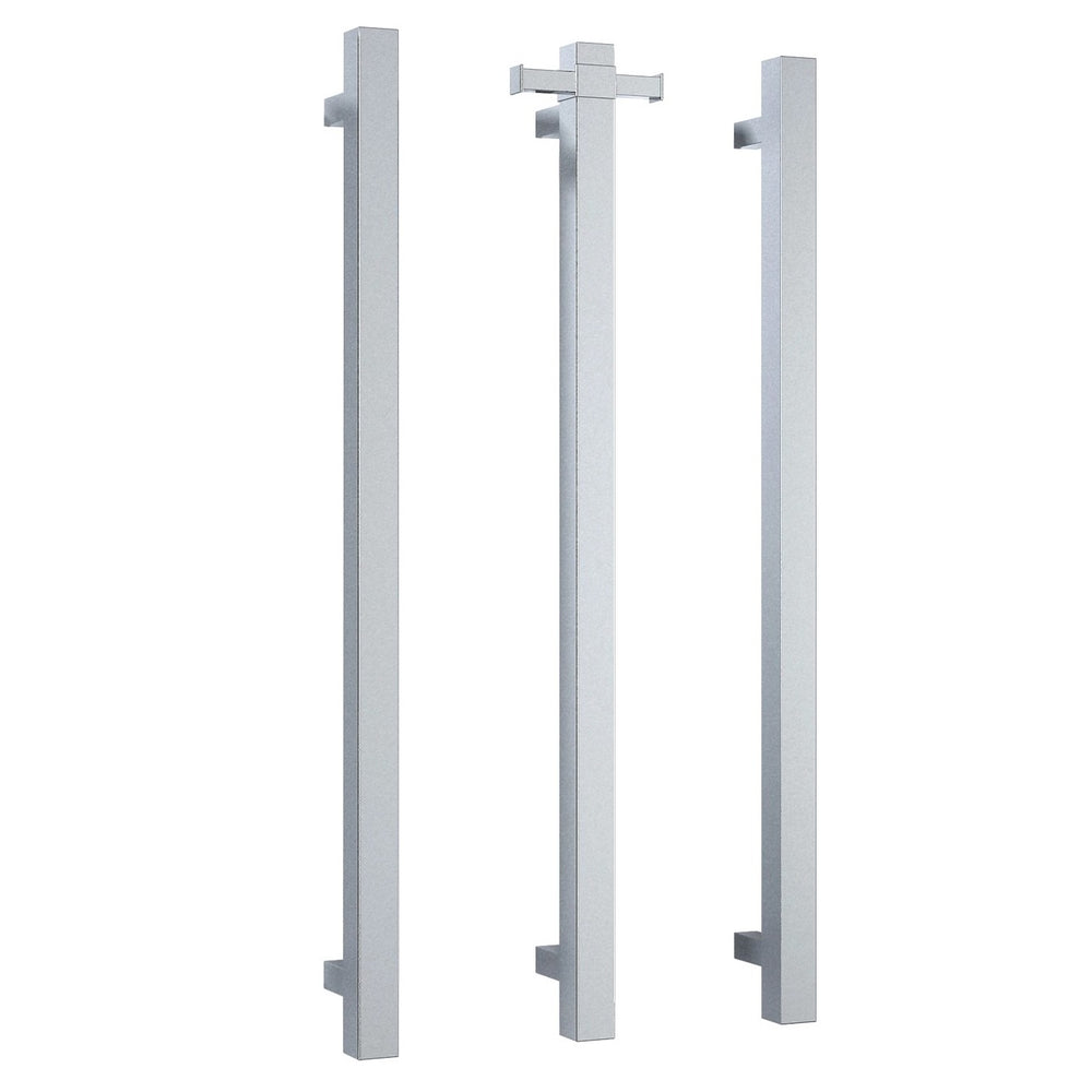 THERMOGROUP SQUARE VERTICAL SINGLE BAR HEATED TOWEL RAIL 900MM