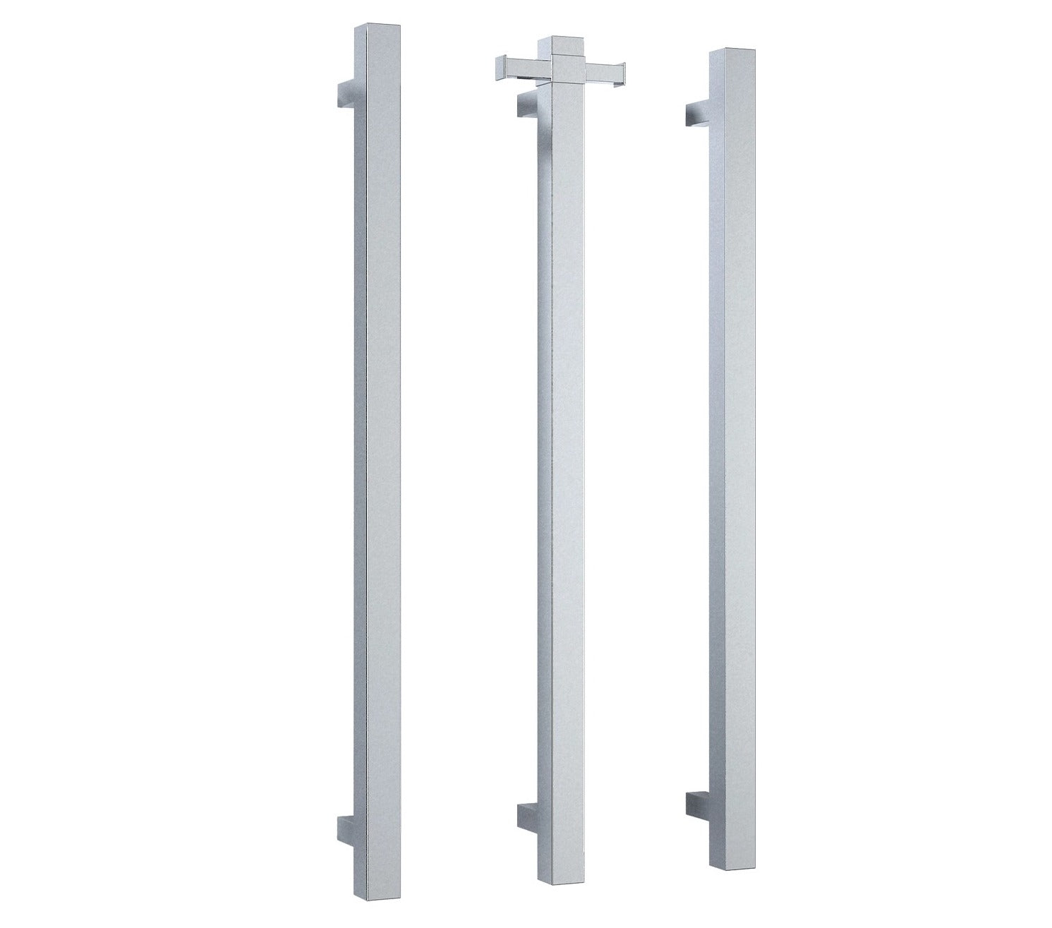 THERMOGROUP SQUARE VERTICAL SINGLE BAR HEATED TOWEL RAIL 900MM