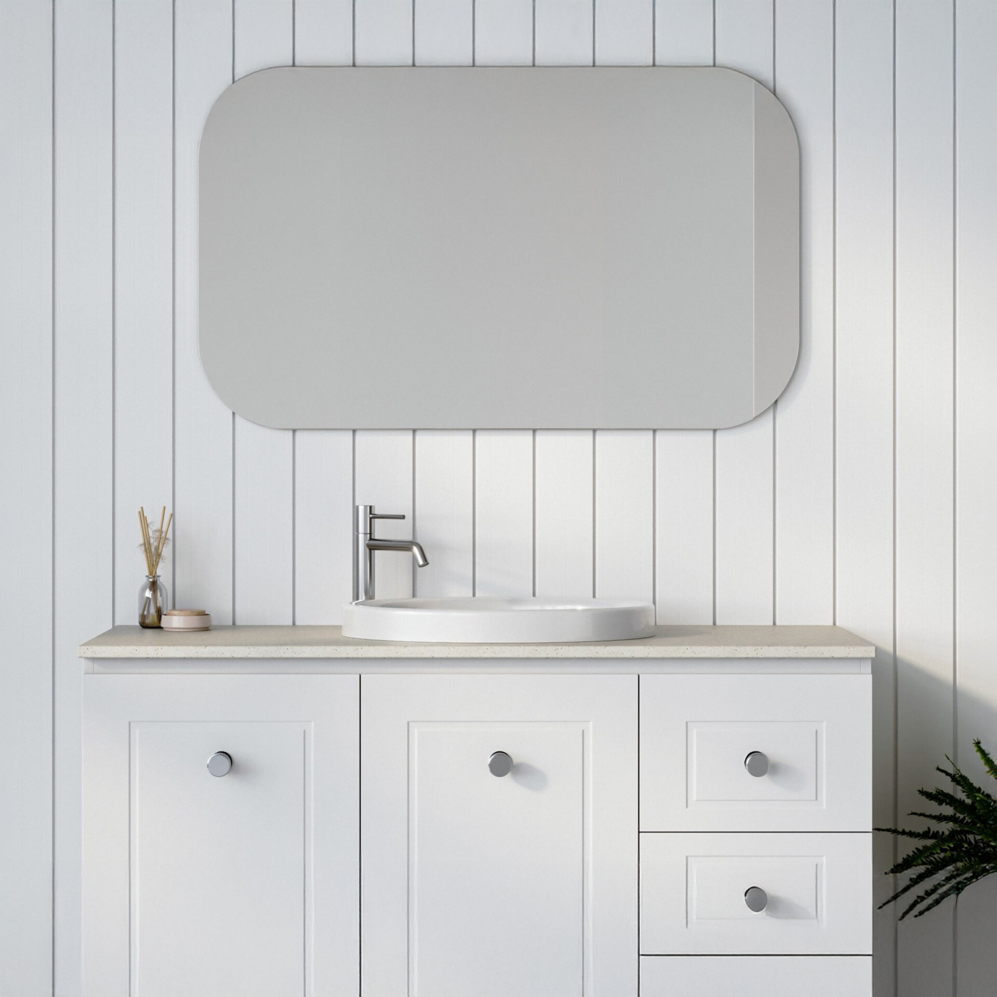 TIMBERLINE COAST INSET BASIN GLOSS WHITE 495MM
