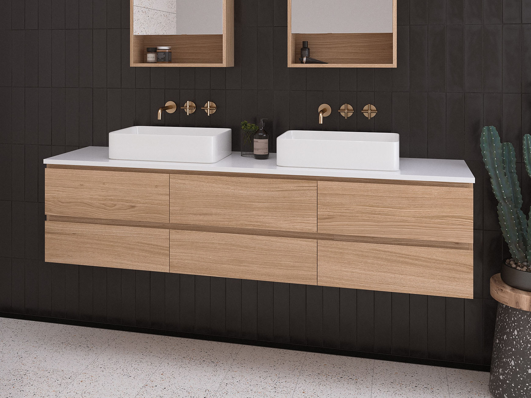 TIMBERLINE ASHTON CUSTOM WALL HUNG VANITY (ALL SIZING)