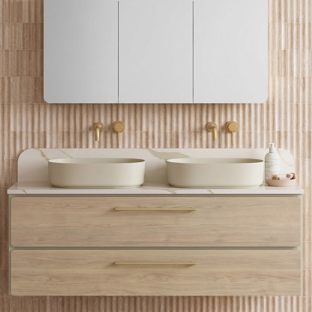 TIMBERLINE SILKSURFACE BRONZITE DOUBLE BOWL VANITY TOP