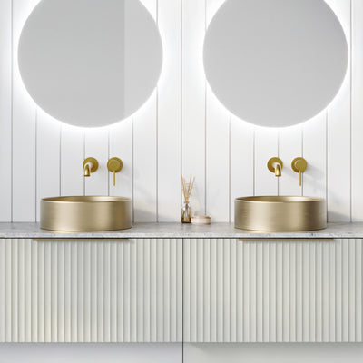 TIMBERLINE LUXE STAINLESS STEEL ABOVE COUNTER BASIN BRUSHED GOLD 360MM