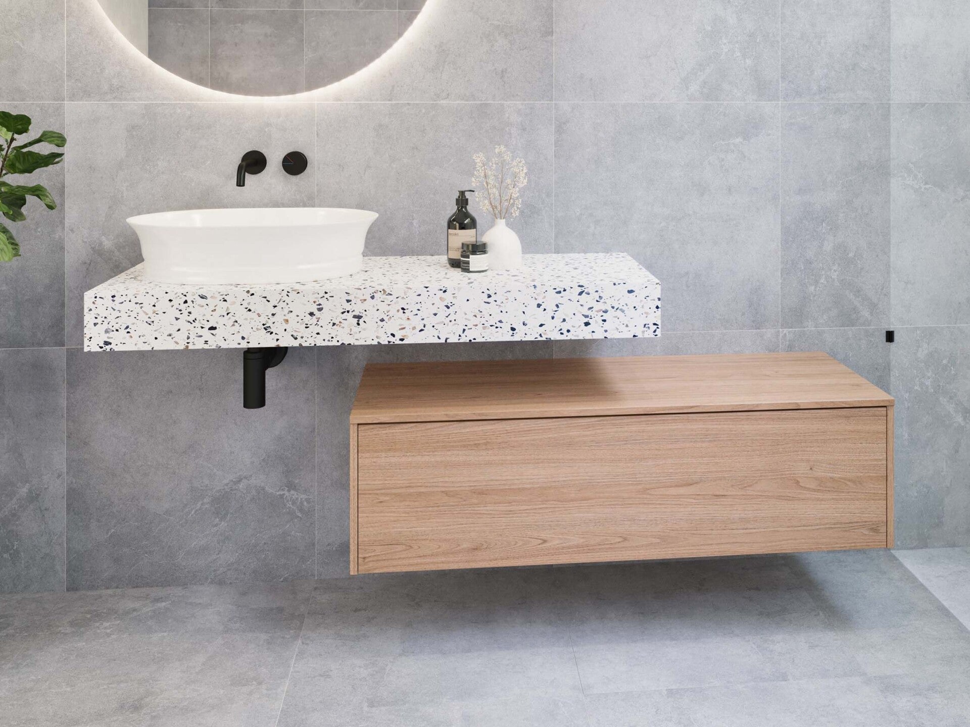 TIMBERLINE MILAN CUSTOM WALL HUNG VANITY (ALL SIZING)